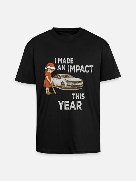 Unartiges Mädchen Weihnachten Lustig - Oversized Heavyweight Unisex T-Shirt - Schwarz