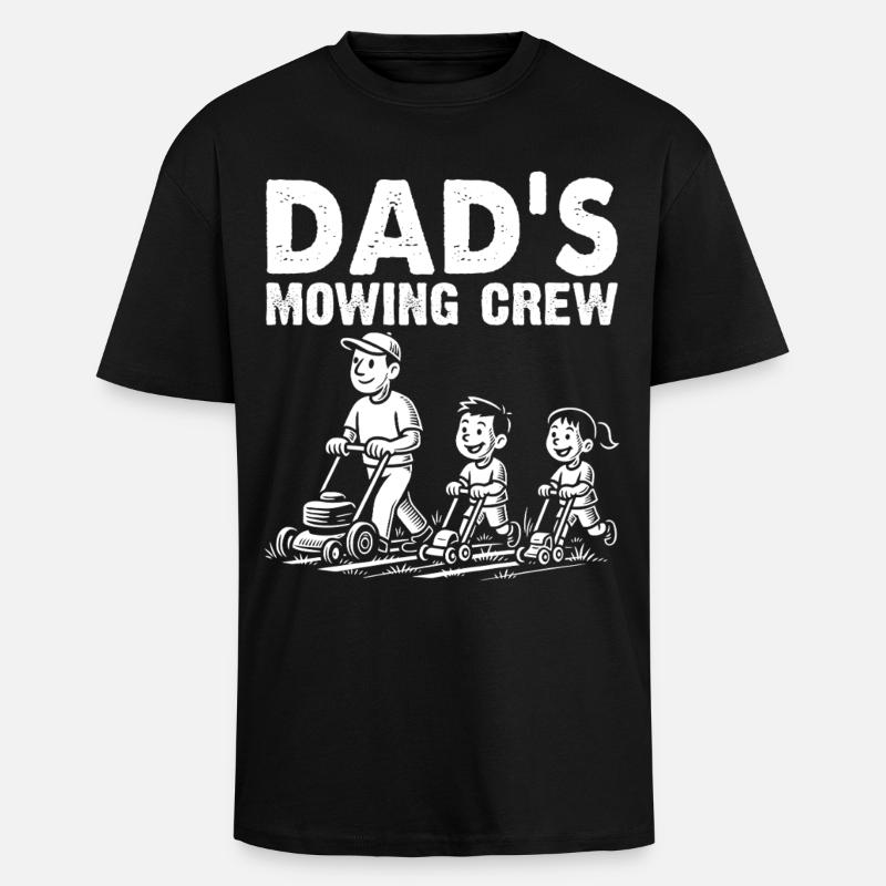 L’équipe de tonte de papa - T-shirt unisexe oversize épais - noir