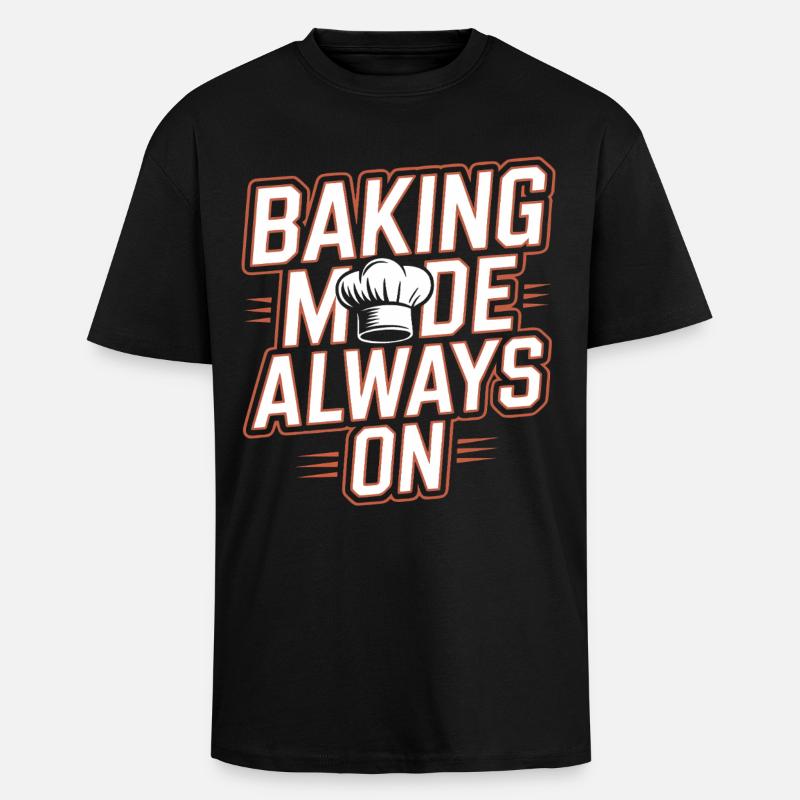 Mode de cuisson toujours activé - T-shirt unisexe oversize épais - noir