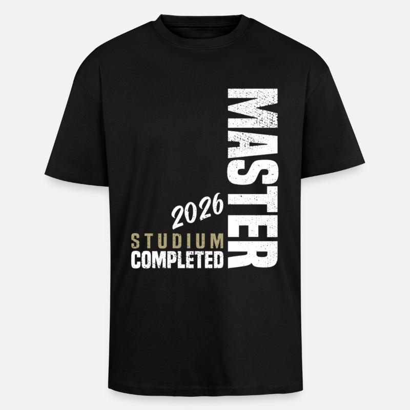 Master Studium Abschluss 2026 - Oversized Heavyweight Unisex T-Shirt - Schwarz