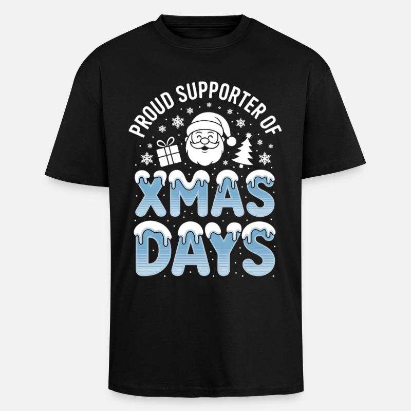Partisans des jours de Noël - T-shirt unisexe oversize épais - noir