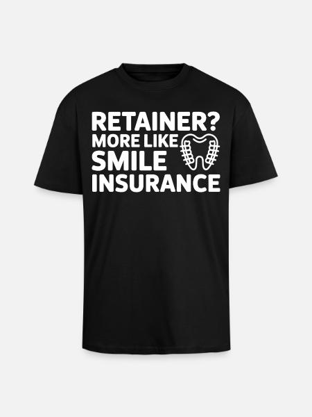 Retainer Leben Lächeln Schutz Kunst - Oversized Heavyweight Unisex T-Shirt - Schwarz