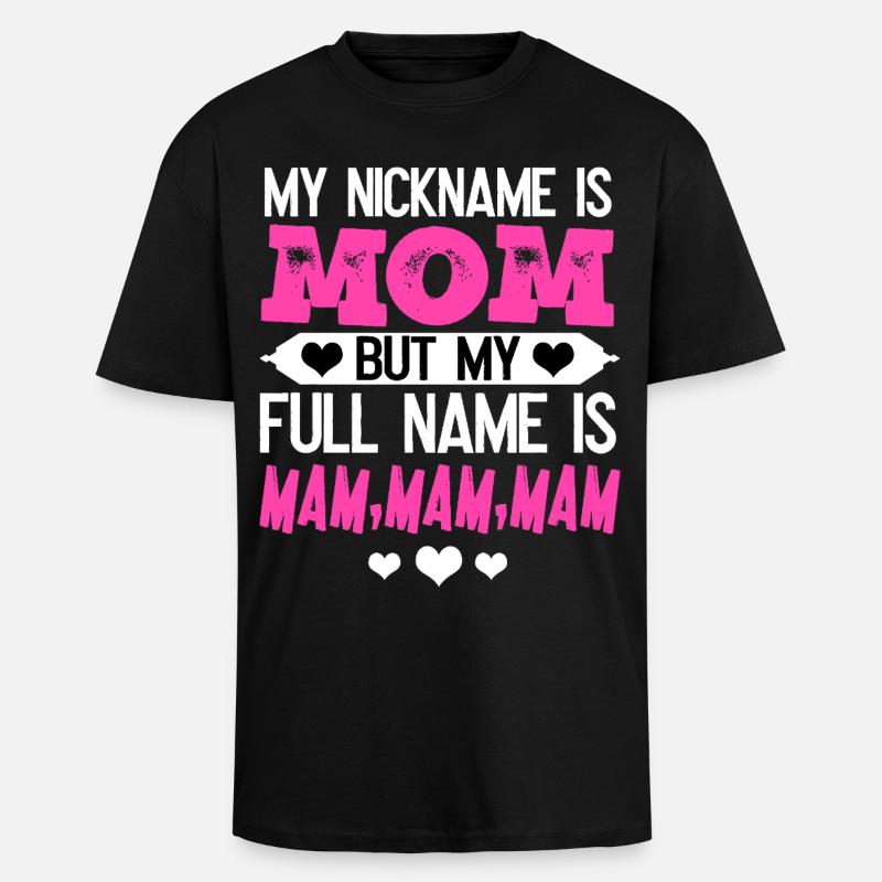 Mama - Oversized Heavyweight Unisex T-Shirt - Schwarz