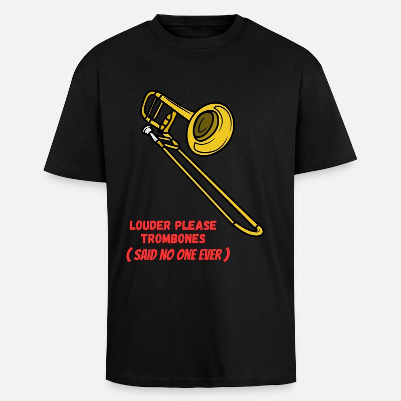 Louder_please_Trombones - Oversized Heavyweight Unisex T-Shirt - Schwarz
