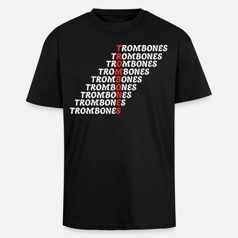 POSAUNEN - Oversized Heavyweight Unisex T-Shirt - Schwarz