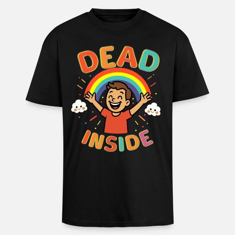 Dead Inside - Oversized Heavyweight Unisex T-Shirt - Schwarz