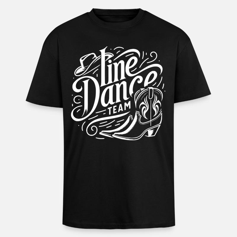 Time Dance Team - Oversized Heavyweight Unisex T-Shirt - Schwarz