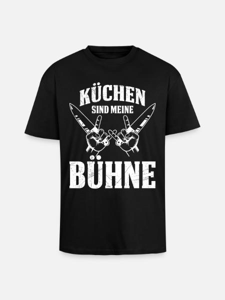 LES CUISINES SONT MA SCÈNE Amusant - T-shirt unisexe oversize épais - noir