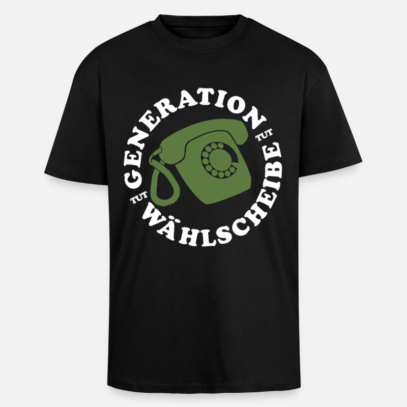 Generation Wählscheibe Festnetz Telefon - Oversized Heavyweight Unisex T-Shirt - Schwarz