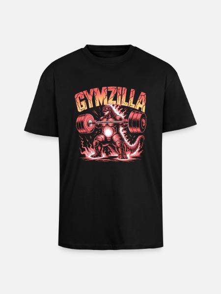 Copy of Gymzilla - Motivational Gym Quote - Unisex Oversized Heavyweight T-shirt - black