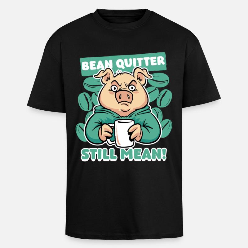 Coffee withdrawal decaffeinated ex-coffee drinker - Unisex Oversized Heavyweight T-shirt - black