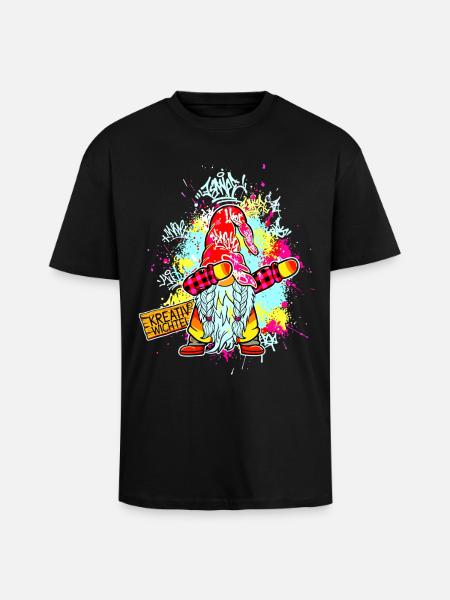 CREATIVE GNOME Dab Graffiti Artist XMas - Unisex Oversized Heavyweight T-shirt - black
