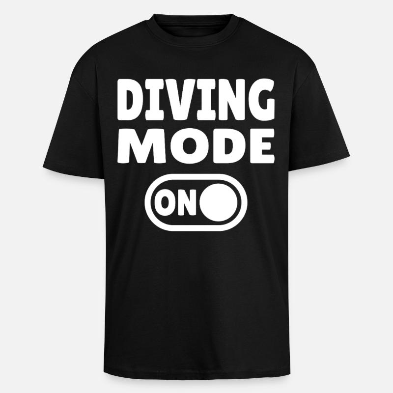 Diving Mode On – Tauchen - Unisex Oversized Heavyweight T-shirt - black
