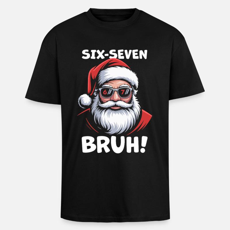 Weihnachtsmann Sechs Sieben - Oversized Heavyweight Unisex T-Shirt - Schwarz