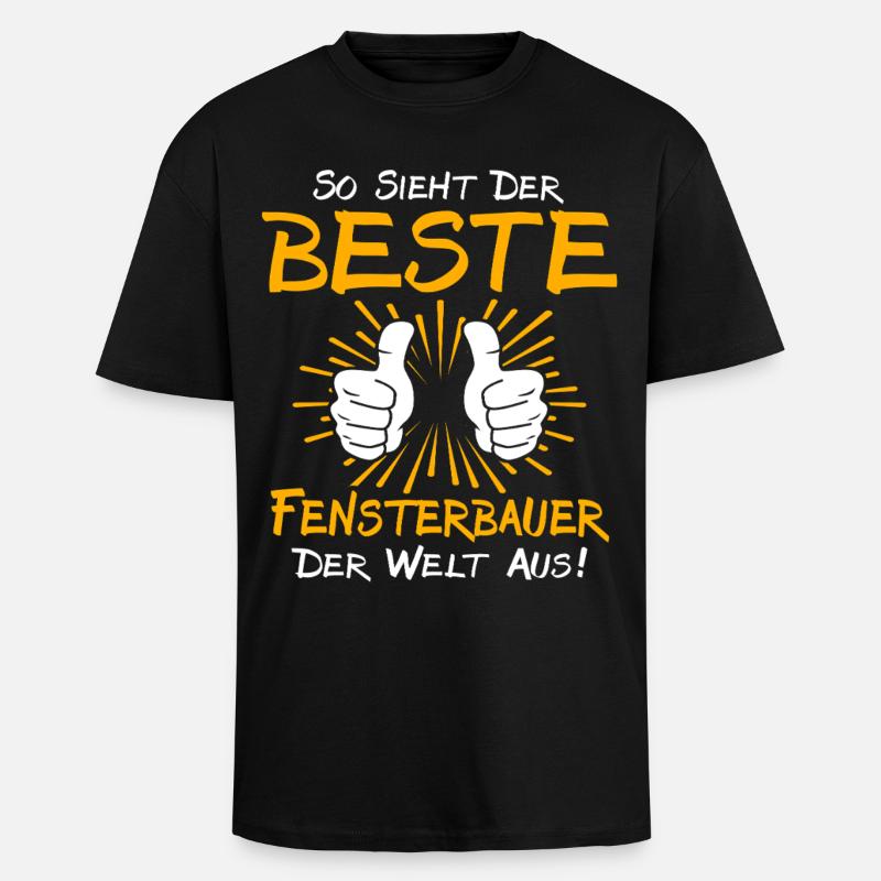Window Maker Gift Idea - Unisex Oversized Heavyweight T-shirt - black