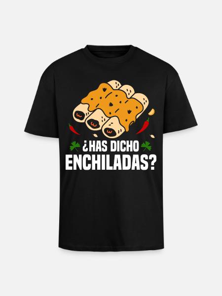 Enchilada Mexican Cuisine Mexicano Costume - Unisex Oversized Heavyweight T-shirt - black
