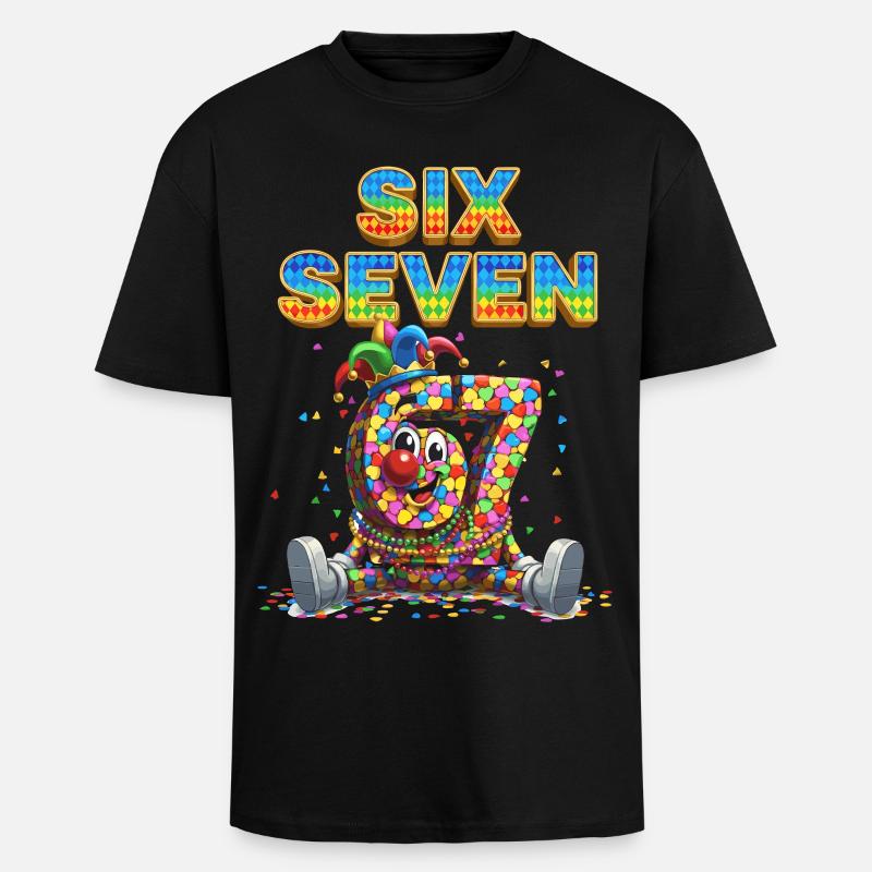 67 six seven Karneval Süß Geschenk - Oversized Heavyweight Unisex T-Shirt - Schwarz
