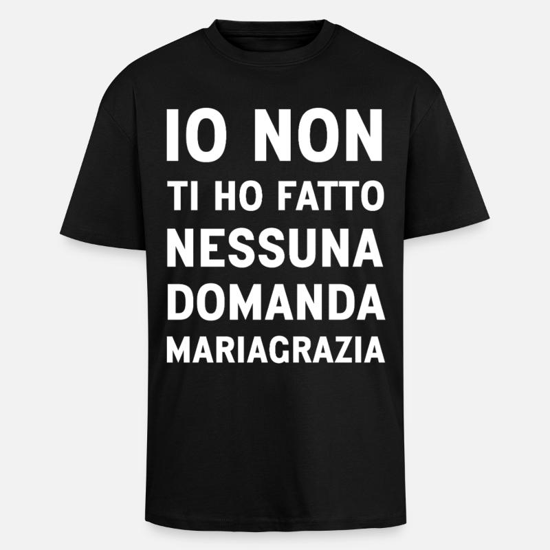 Mariagrazia (Schwarze Version) - Oversized Heavyweight Unisex T-Shirt - Schwarz