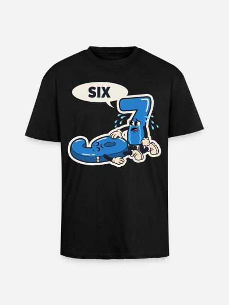 67 Six Seven Meme Christmas Italian meme - Unisex Oversized Heavyweight T-shirt - black