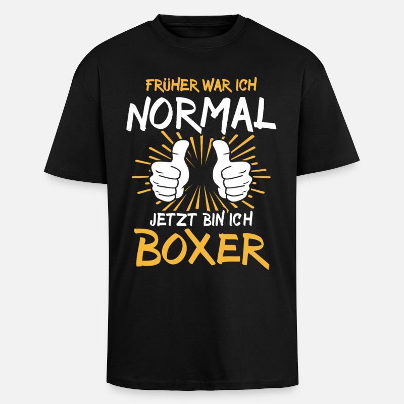 Boxer Spruch - Oversized Heavyweight Unisex T-Shirt - Schwarz