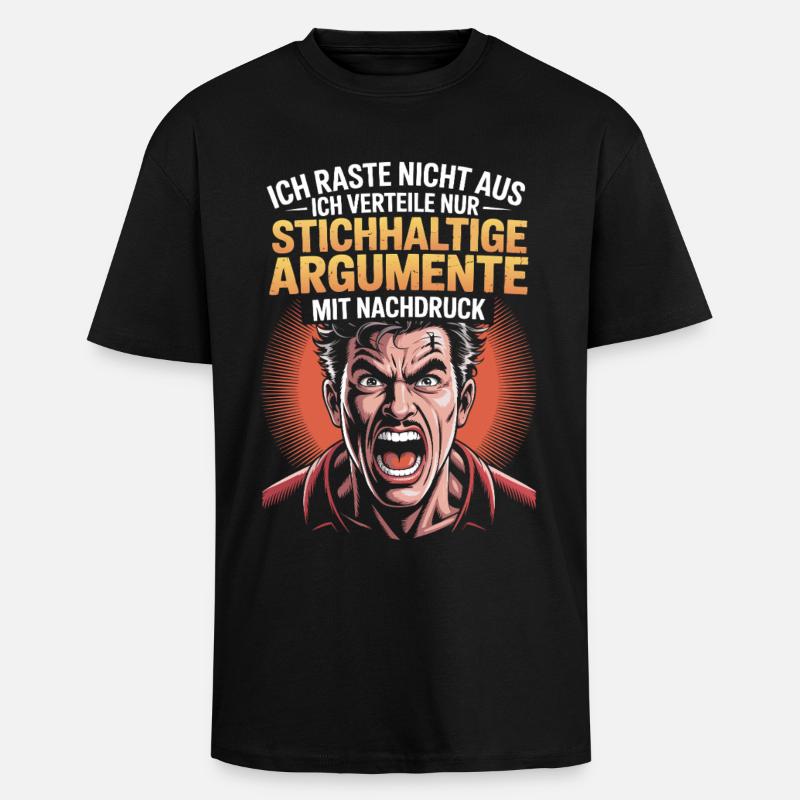 Arguments valides, comique - T-shirt unisexe oversize épais - noir