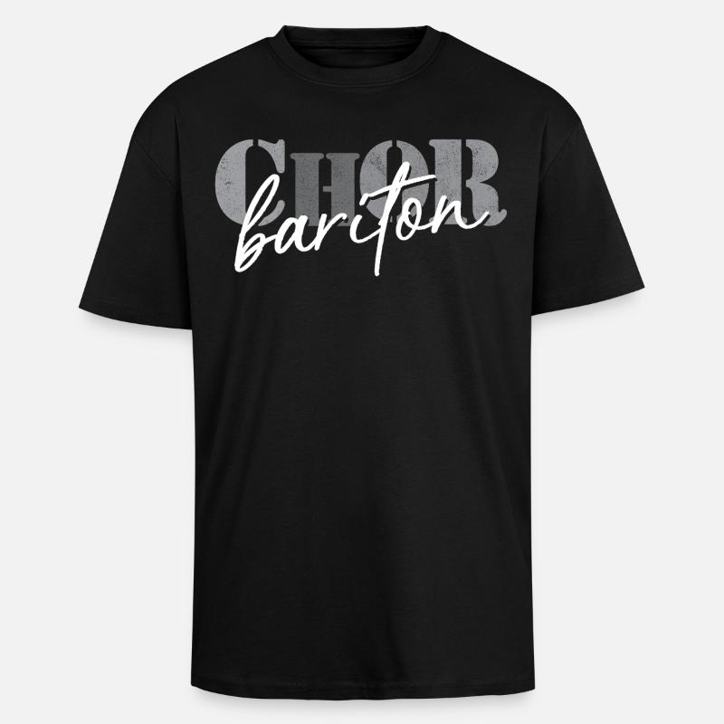 Chor Bariton - Oversized Heavyweight Unisex T-Shirt - Schwarz