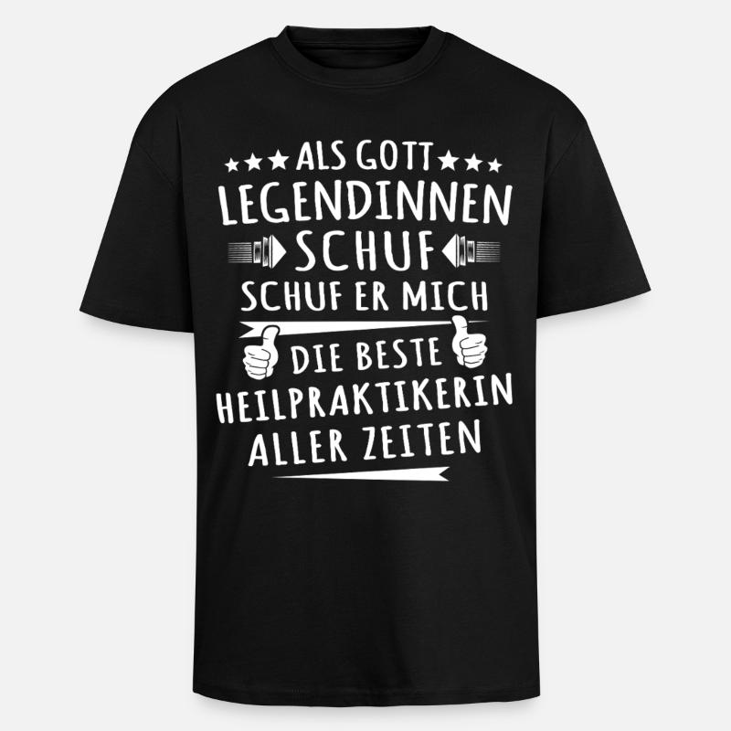 Bester Heilpraktikerin - Oversized Heavyweight Unisex T-Shirt - Schwarz