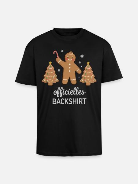 Cookies Baking Christmas Time Cookies Gingerbread - Unisex Oversized Heavyweight T-shirt - black