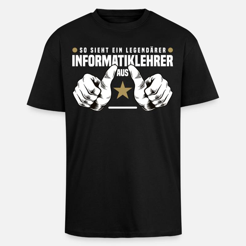 Computer Science Teacher - Unisex Oversized Heavyweight T-shirt - black
