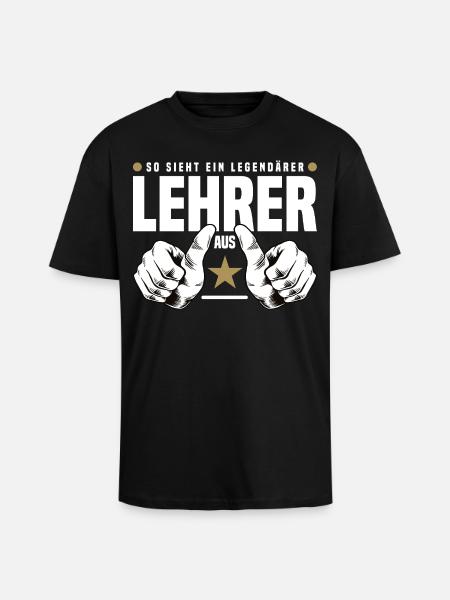Legendary Teacher - Unisex Oversized Heavyweight T-shirt - black
