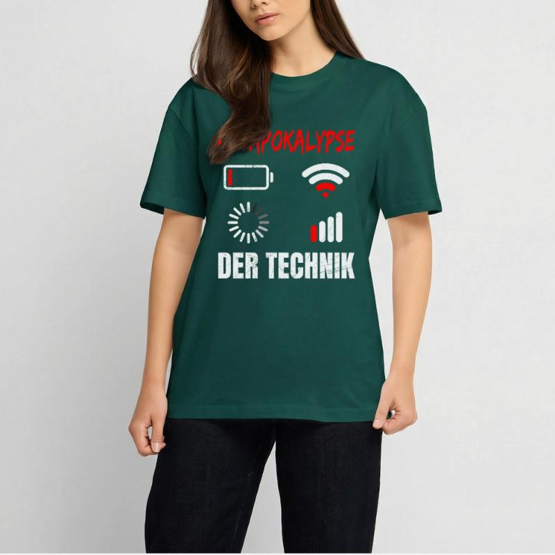 Coder DIE APOKALYPSE DER TECHNIK LUSTIG Oversized Heavyweight Unisex T-Shirt