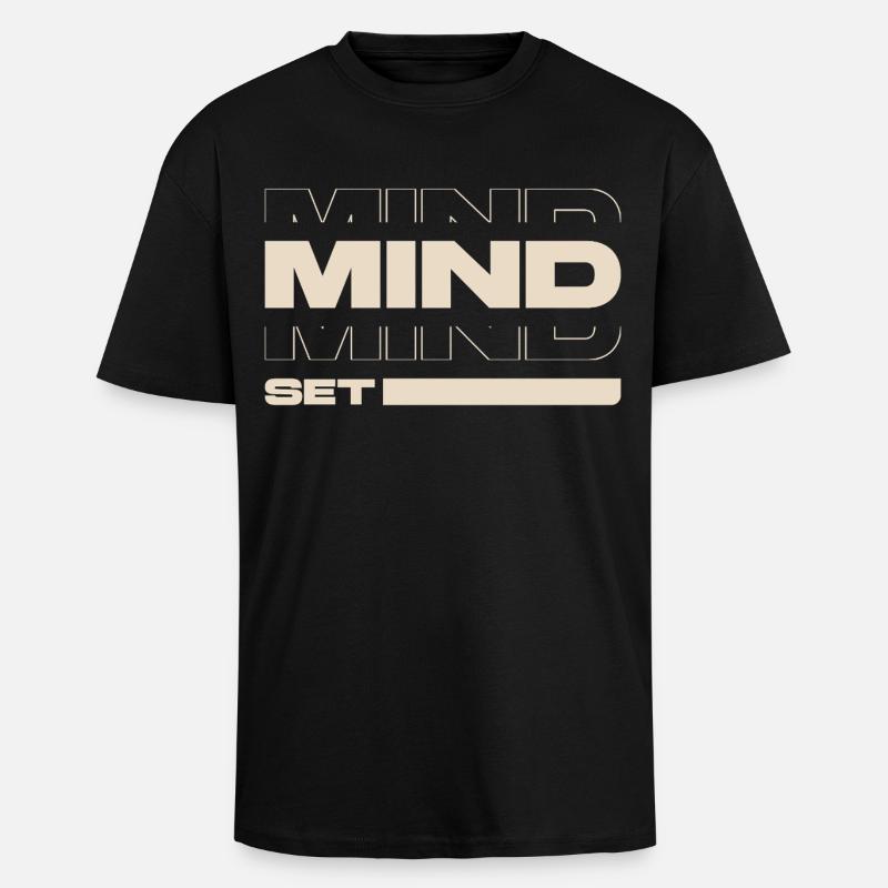 Mindset – Motivation & Success Mentality Statement - Oversized Heavyweight Unisex T-Shirt - Schwarz