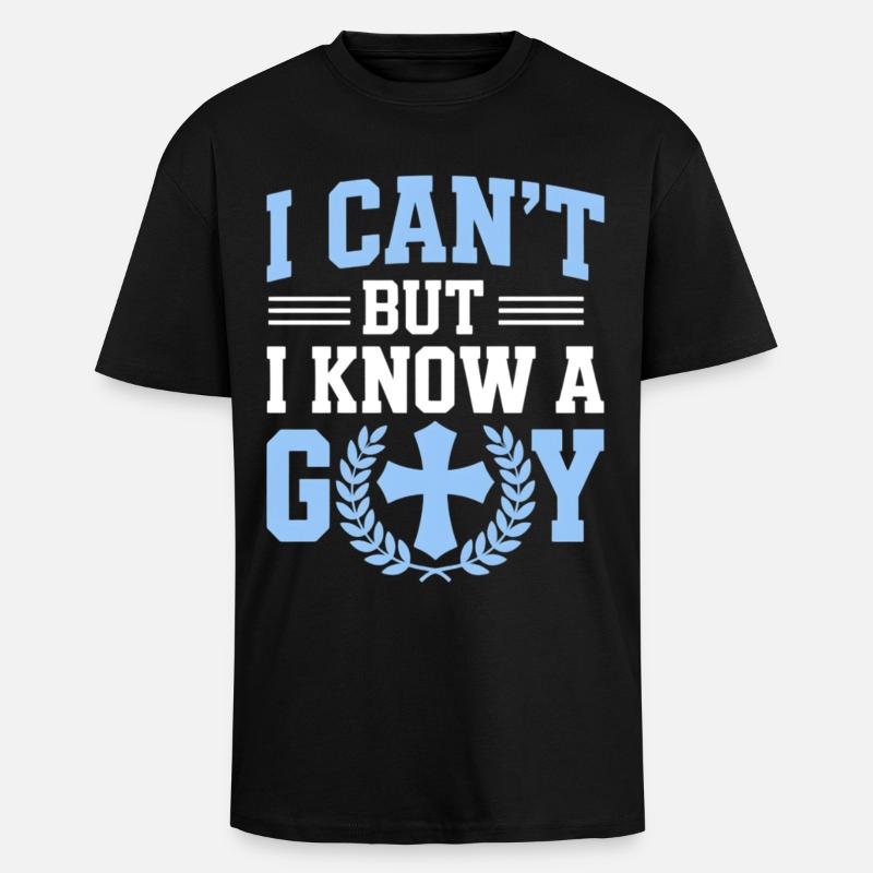 I can't, I know God - Unisex Oversized Heavyweight T-shirt - black