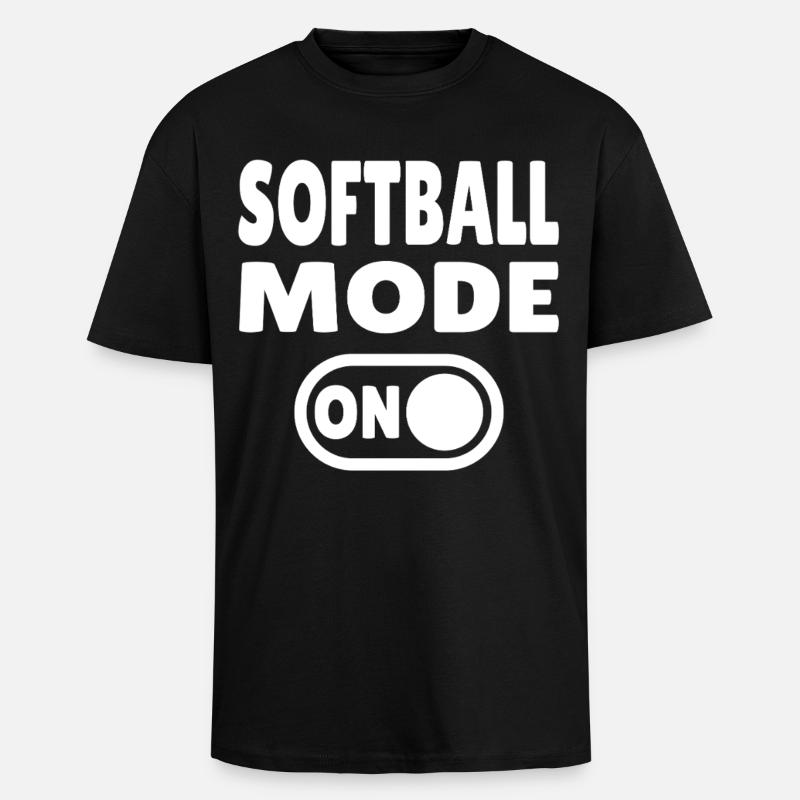 Mode softball activé - T-shirt unisexe oversize épais - noir