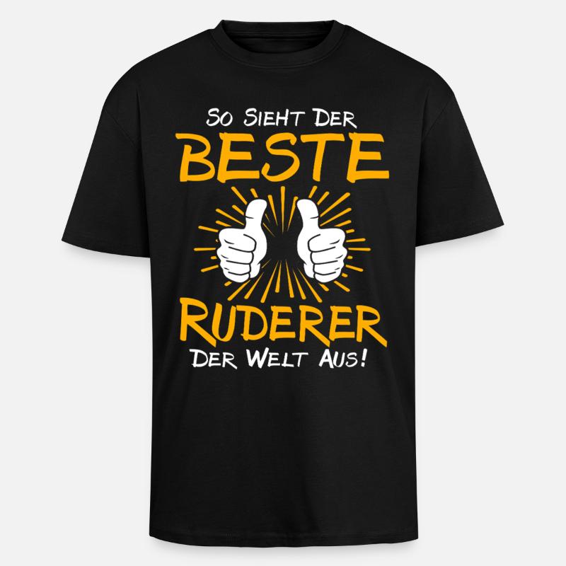 Idée de cadeau pour rameurs - T-shirt unisexe oversize épais - noir