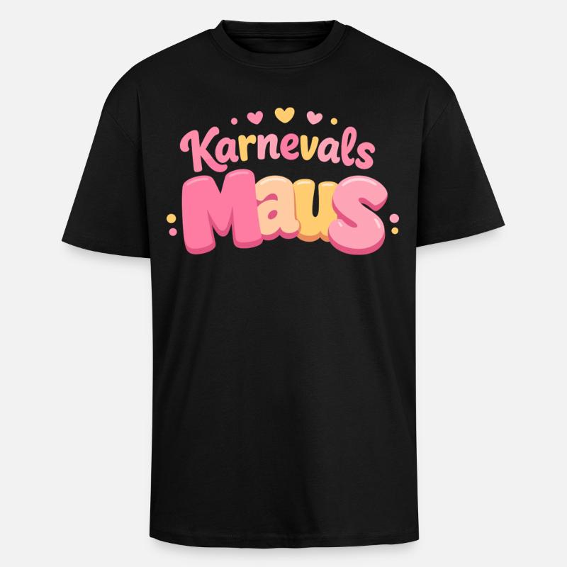 Karnevalsmaus Kölsche Mädsche – Karneval Köln - Oversized Heavyweight Unisex T-Shirt - Schwarz