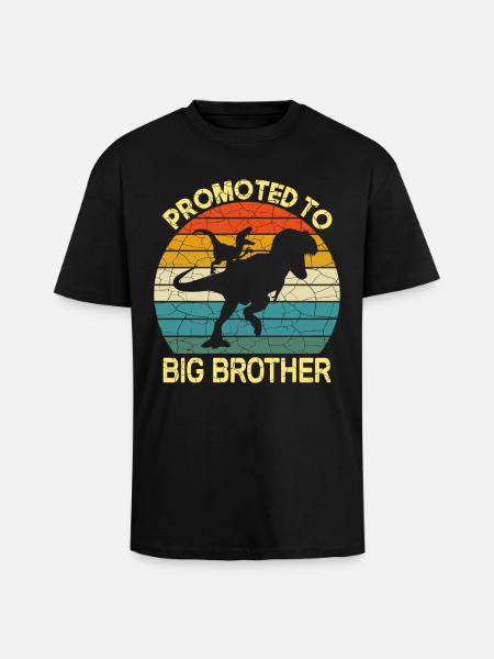Befördert zum großen Bruder Dinosaurier - Oversized Heavyweight Unisex T-Shirt - Schwarz