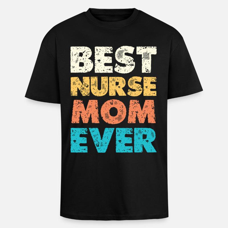 Beste Krankenschwester Mama - Oversized Heavyweight Unisex T-Shirt - Schwarz