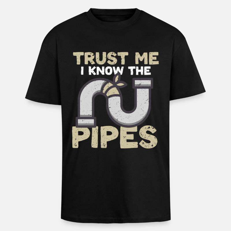 Pipe Layer Pipeline Builder - Unisex Oversized Heavyweight T-shirt - black