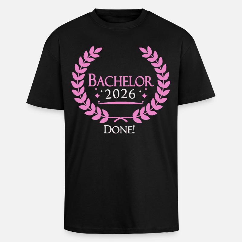 Bachelor 2026 Geschafft - Oversized Heavyweight Unisex T-Shirt - Schwarz