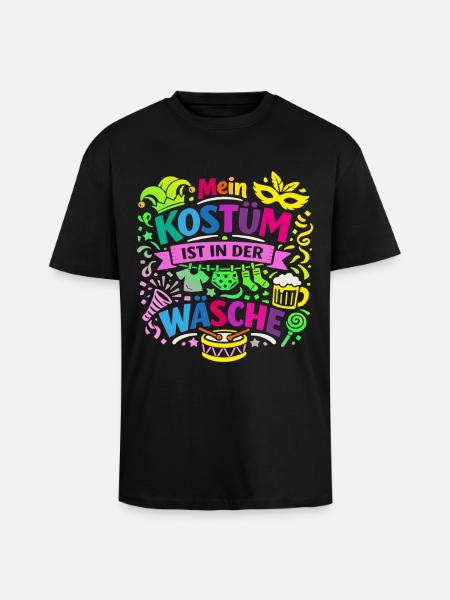 Shrovetide - Carnival - Costume Replacement - Saying - Unisex Oversized Heavyweight T-shirt - black