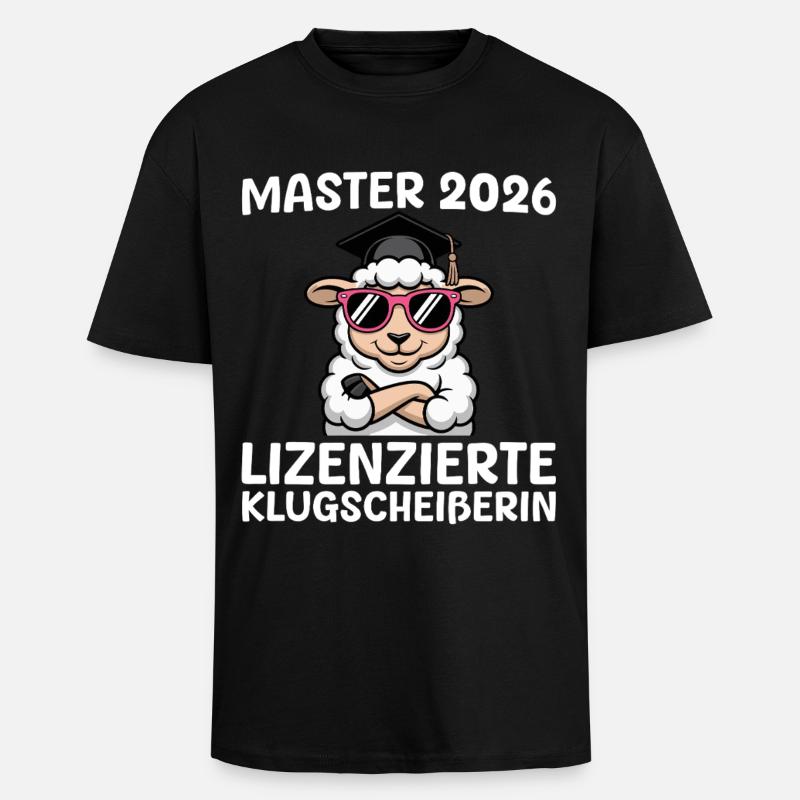Master 2026 Schaf Masterprüfung Bestanden - Oversized Heavyweight Unisex T-Shirt - Schwarz