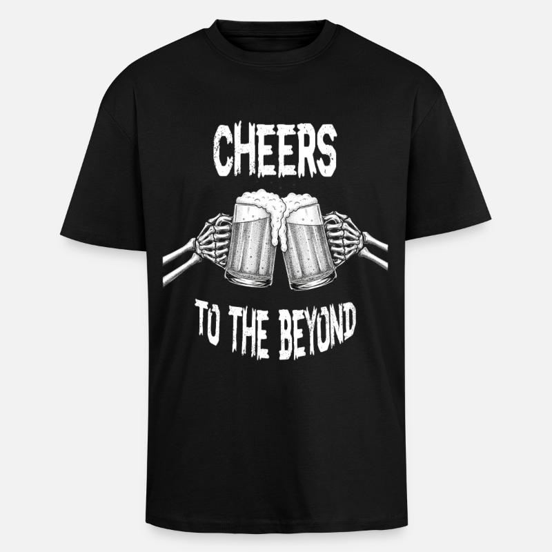 Stoß ins Jenseits - Oversized Heavyweight Unisex T-Shirt - Schwarz