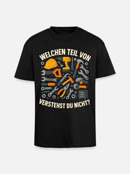 Tool chaos, which part saying funny - Unisex Oversized Heavyweight T-shirt - black