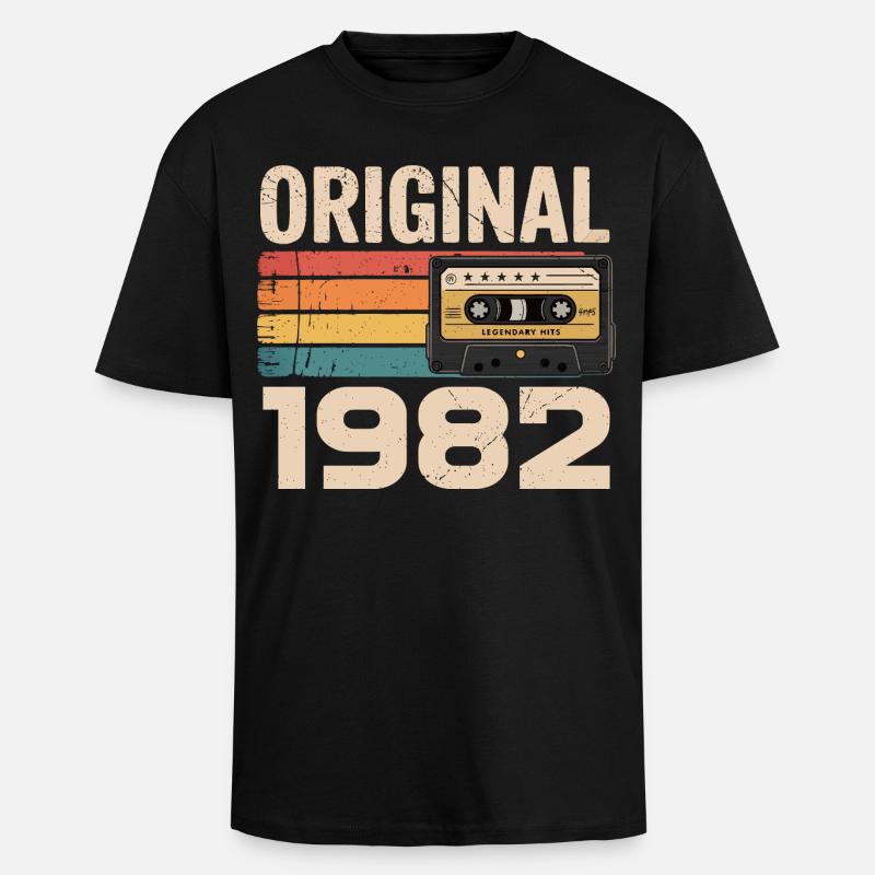 Originales 1982er Retro-Jubiläum 1982 - Oversized Heavyweight Unisex T-Shirt - Schwarz