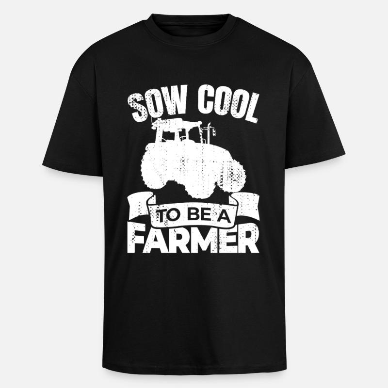 So Cool ein Bauer zu sein - Oversized Heavyweight Unisex T-Shirt - Schwarz