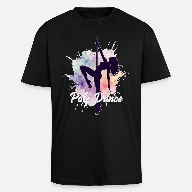 Pole Dance Poledancerinnen Aquarell stark Geschenk - Oversized Heavyweight Unisex T-Shirt - Schwarz