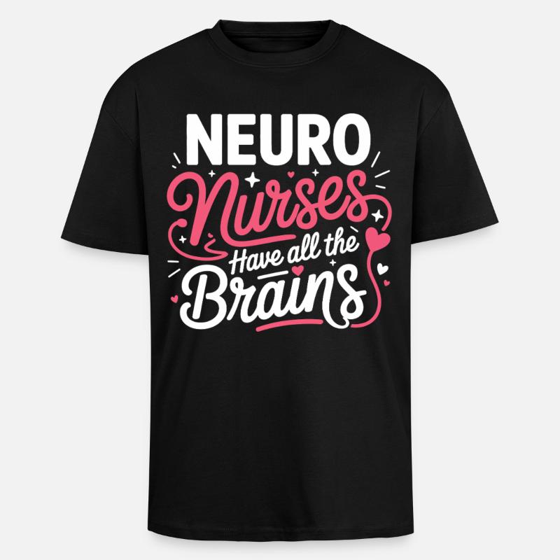 NeuroNurse All Brains Design - Oversized Heavyweight Unisex T-Shirt - Schwarz