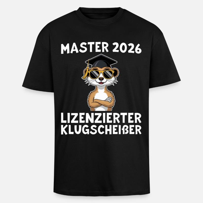 Abschlussprüfung 2026 Mastertitel Geschenkidee - Oversized Heavyweight Unisex T-Shirt - Schwarz