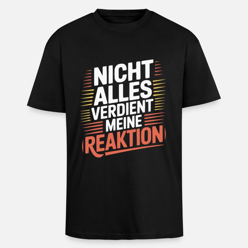 Peu importe. Aucune réaction. - T-shirt unisexe oversize épais - noir